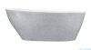 Besco Goya Glam srebrna 160x70cm wanna wolnostojąca konglomeratowa + odpływ klik-klak #WMD-160-GS